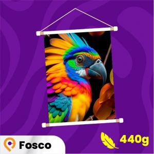 BANNER FOSCO Lona 440g    Madeira e Cordão 